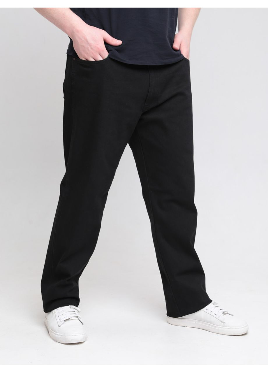 Джинси чоловічі чорні великі розміри Lexus Пряма (357262980)