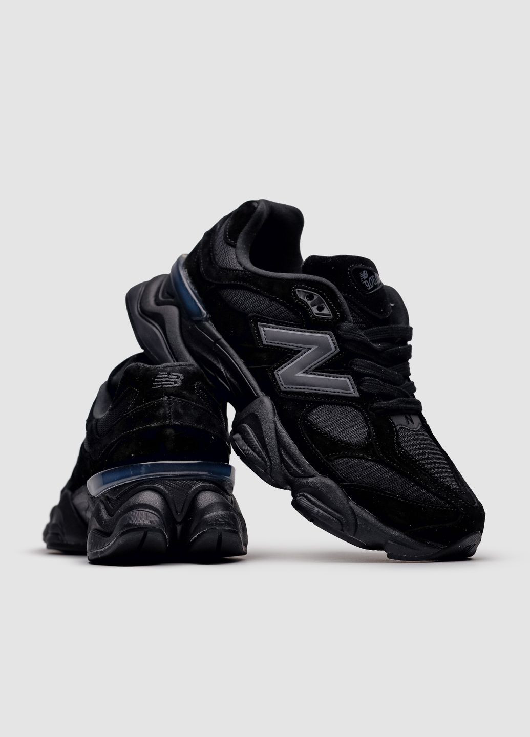 Чорні Осінні кросівки чоловічі new balance No Brand 9060 Black