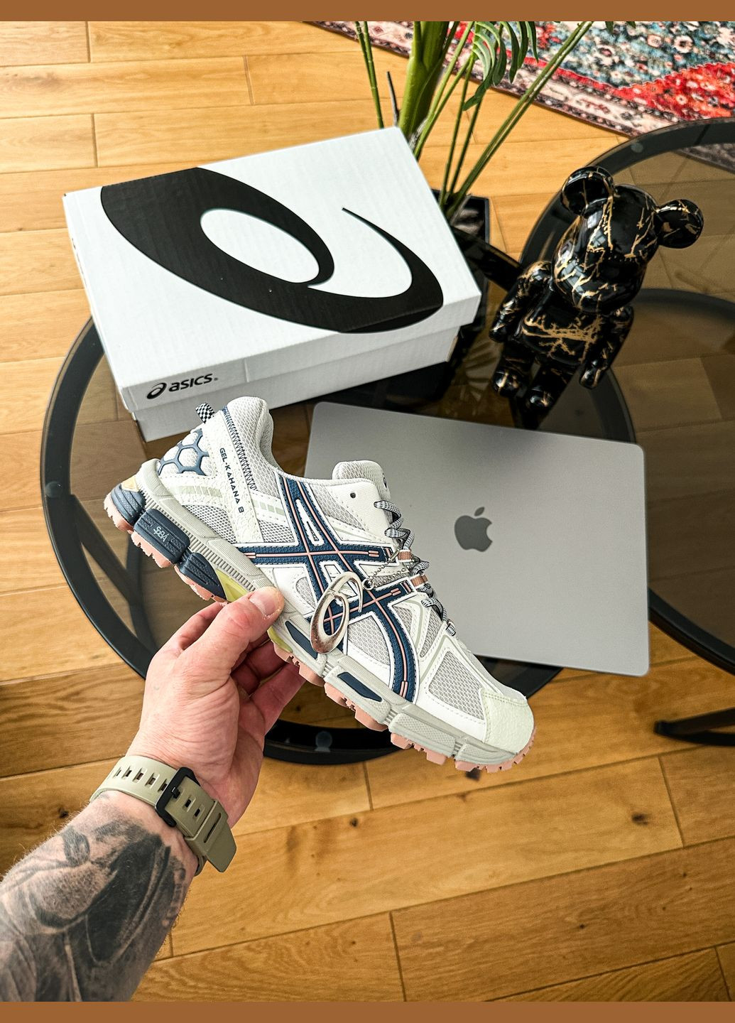 Бежевые демисезонные кроссовки мужские и женские asics gel-kahana 8 beige | асикс гель-кахана 8 бежевые No Brand