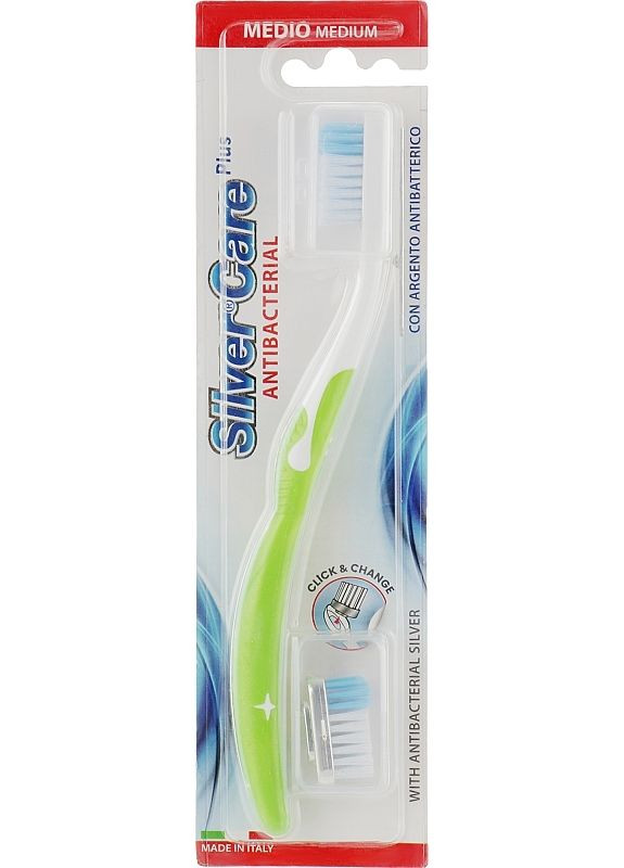 Зубна щітка " Plus" середня, салатова - PresiDENT Зубная щетка " Plus" средняя, салатовая (2-932004) Silver Care (369795318)