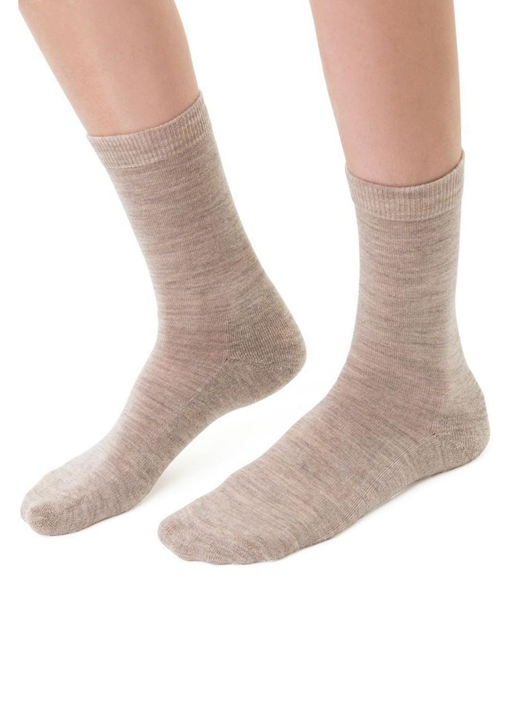 Бежевые носки женские полумахровые из мериносовой шерсти 130 merino wool frotte Steven (349500120)