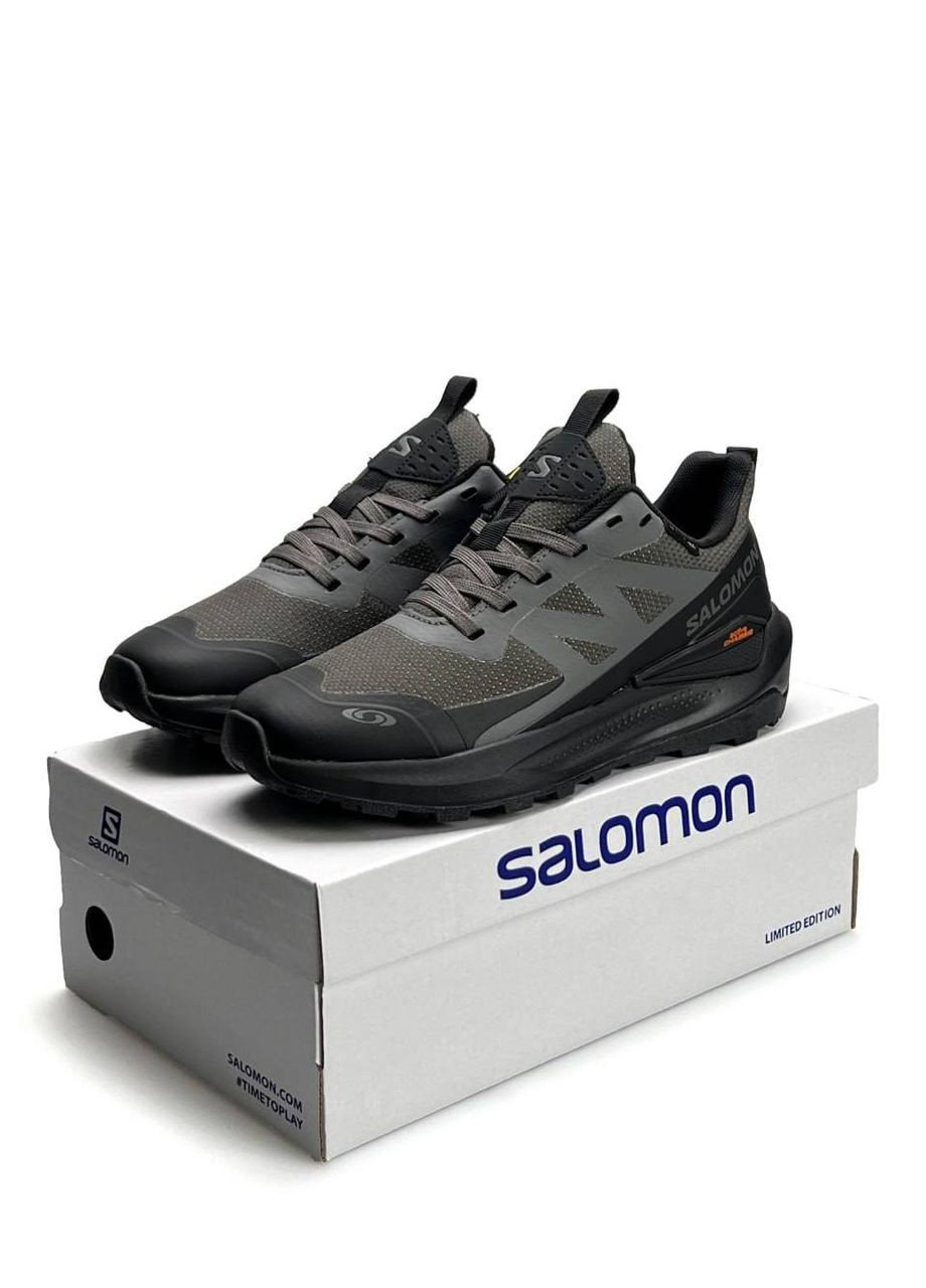 Оливковые (хаки) демисезонные кроссовки мужские salomon No Brand Elixir Activ GTX Black Taupwood