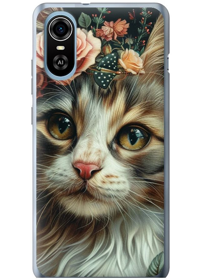 Силіконовий чохол 'Cats and flowers' для Endorphone ZTE Blade A31 Plus (287271279)