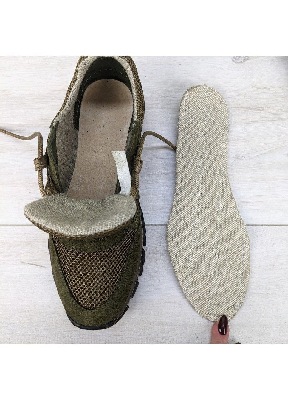 Оливковые (хаки) демисезонные кроссовки мужские демисезонные кожаные PRIME