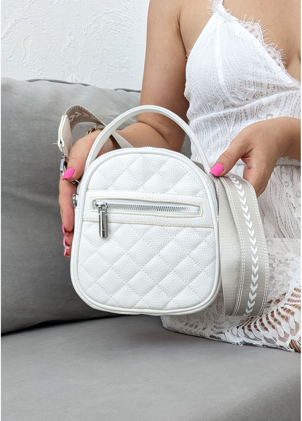 Компактная сумка из экокожи с декоративной отсрочкой InFashion Сумка (360558718)