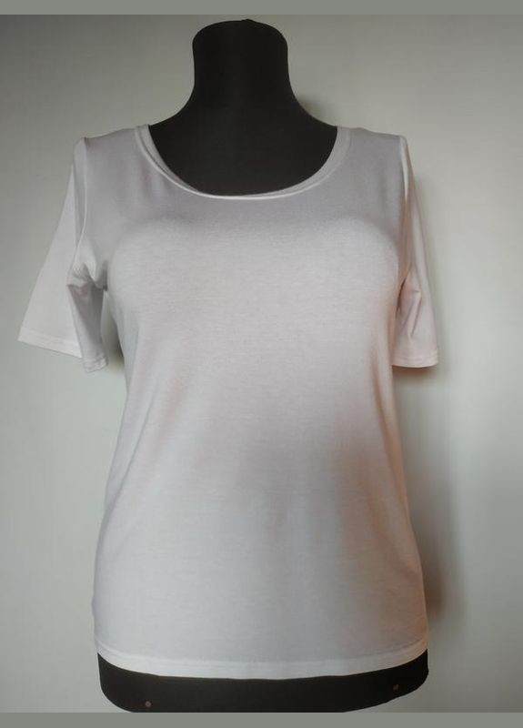 Віскозна однотонна бежева жіноча футболка rose розмір S Violana - (369160900)