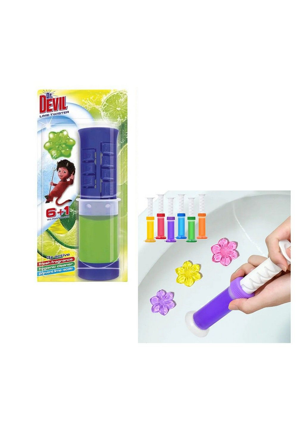 Туалетний точковий блок для унітазу Лаймовий Твістер 45 мл Dr.Devil (296287652)