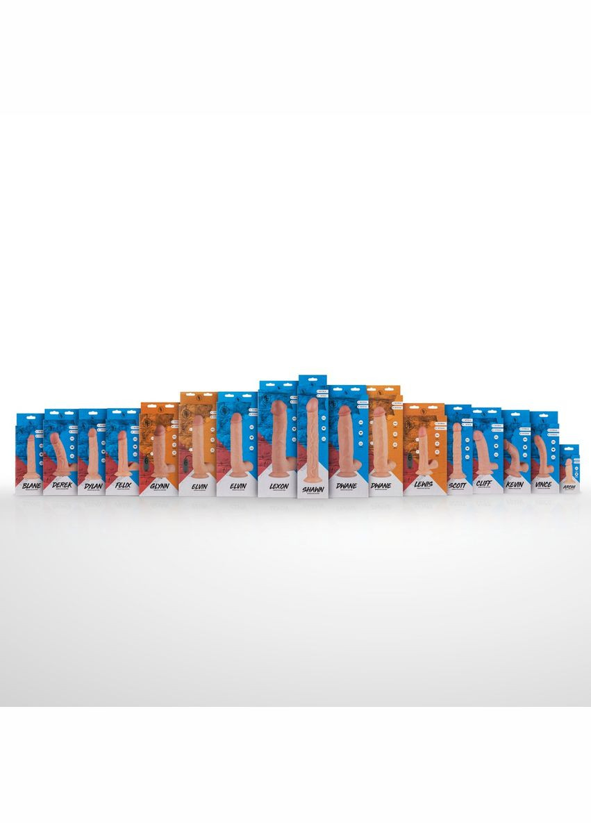 Вибратор на присоске с пультом управления Elvin Realistische Vibrator 27.50 cm Real Fantasy (298936201)