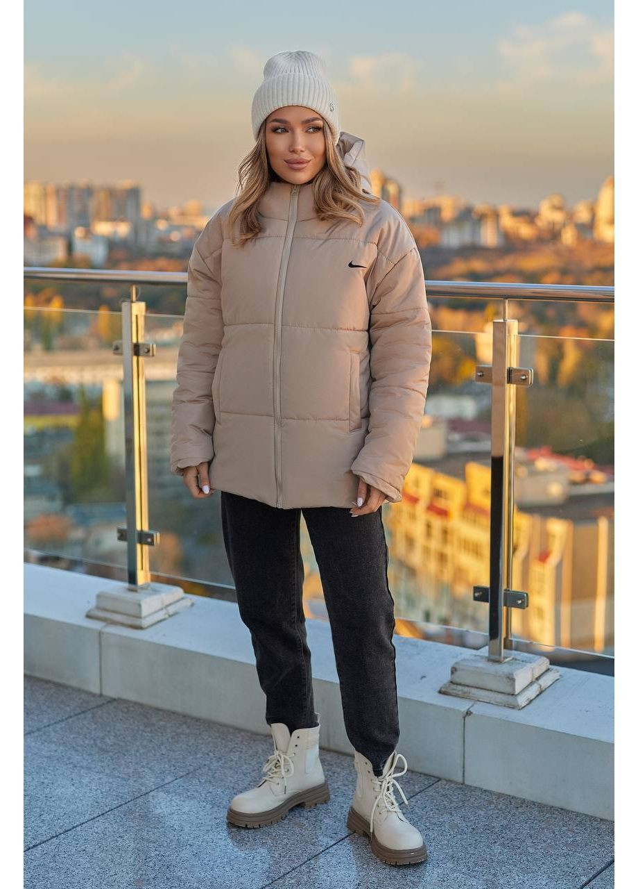 Бежева стильна зимова куртка Fashion