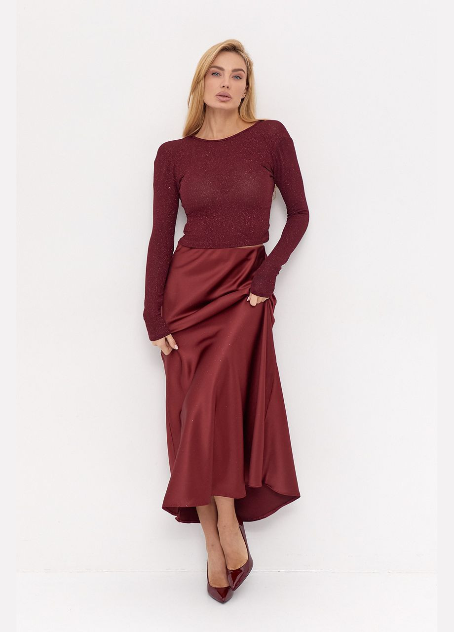 Жіночий лонгслів з люрексу з відкритою спиною Lurex (314454604)