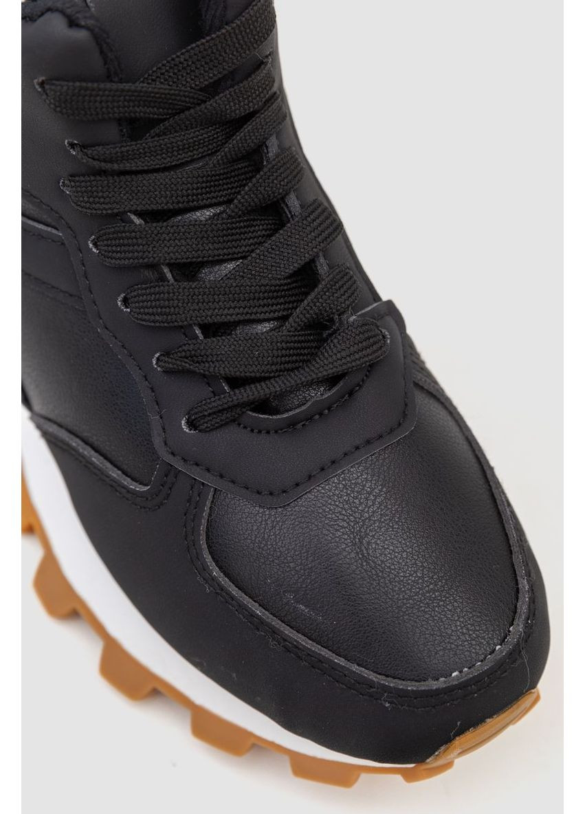 Кроссовки женские на меху, 243RGM92 Fashion чёрные зима (360858875)