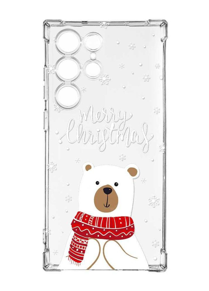 Чехол с утолщёнными углами на Samsung Galaxy S24 Ultra:: Мишка. С Рождеством (принт 146) CASE CONTROL (362963544)
