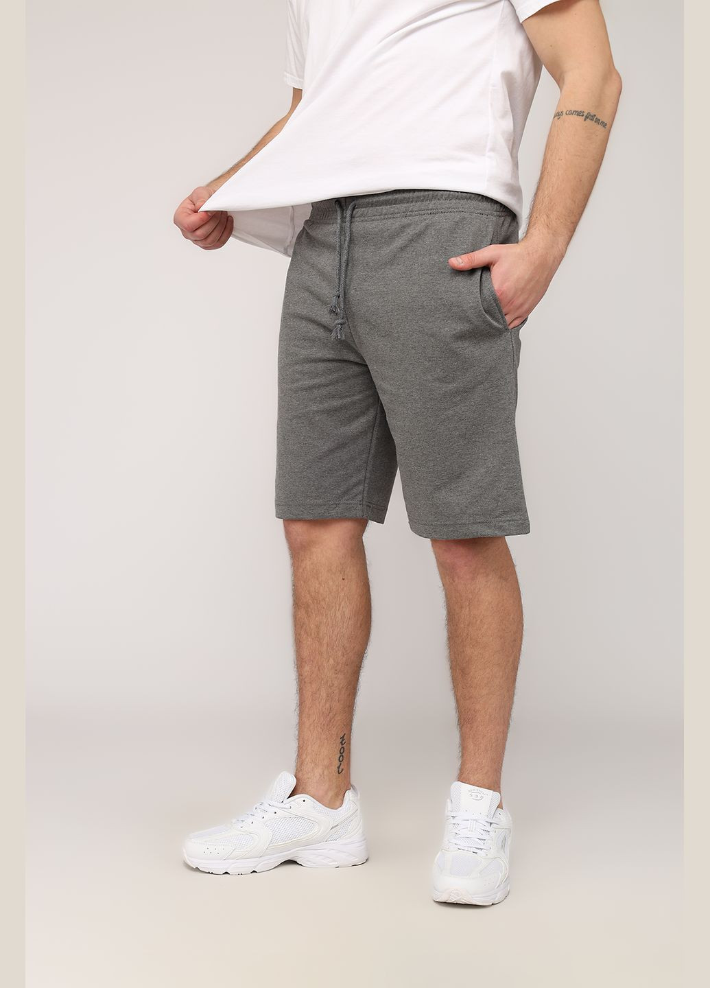 Шорты спортивные мужские цвет темно-серый CB-00266218 Yuki (330223123)