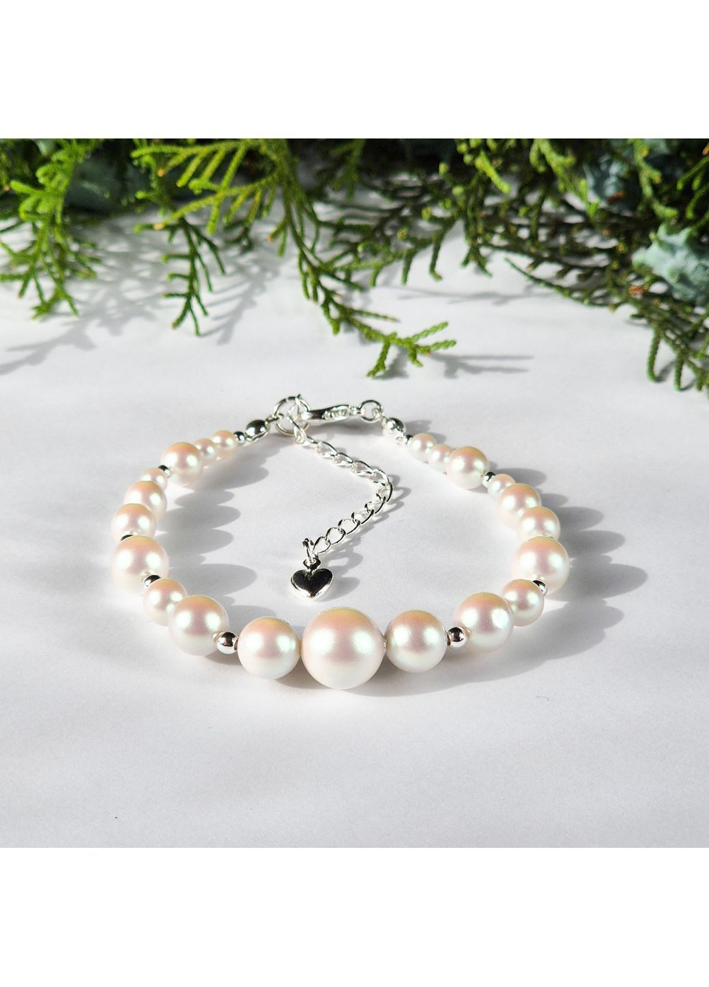 Браслет натуральная Майорка под жемчуг Акойя, гип-ный сплав цвет серебро d-10-4мм+- L-18-23см No Brand Браслет (362695452)