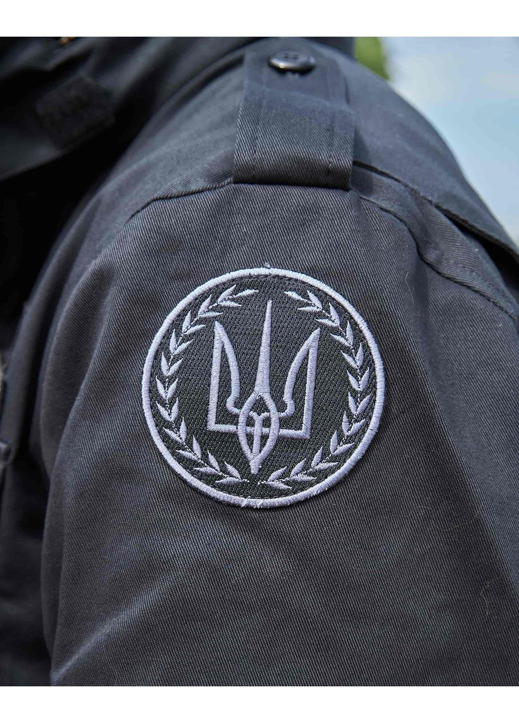 Чорна демісезонна куртка m-65, чорна з українськими нашивками 2xs Olymp 22-PM-M65-H-KH