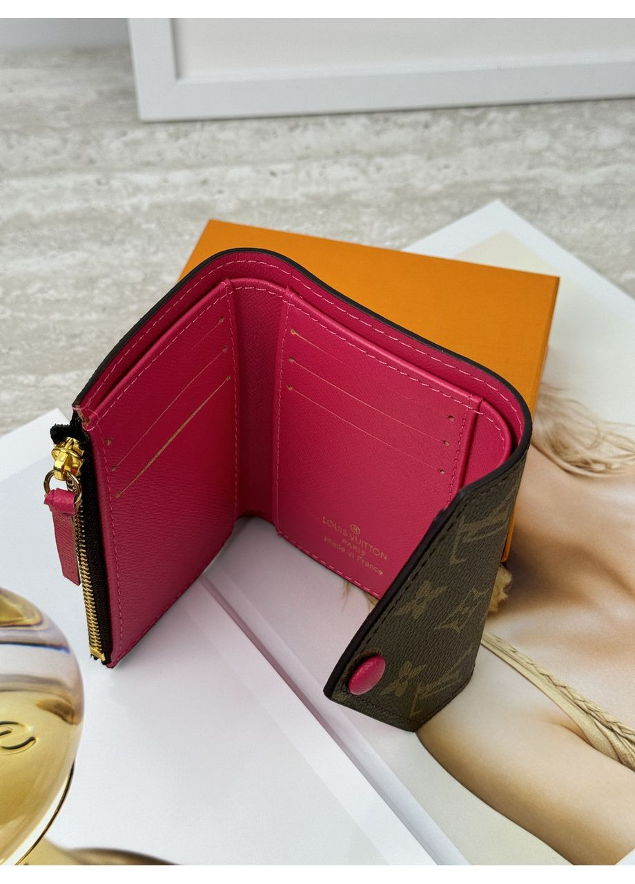 Жіночий гаманець коричневий + фуксій конверт міні No Brand (369935257)