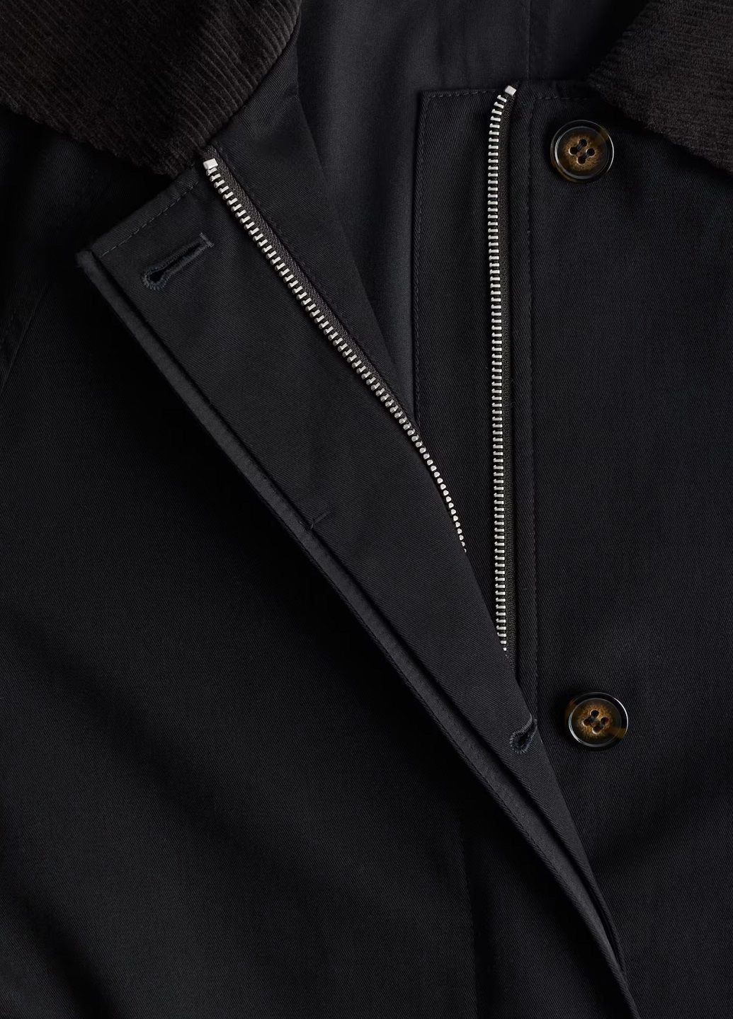 Черное демисезонное Пальто H&M