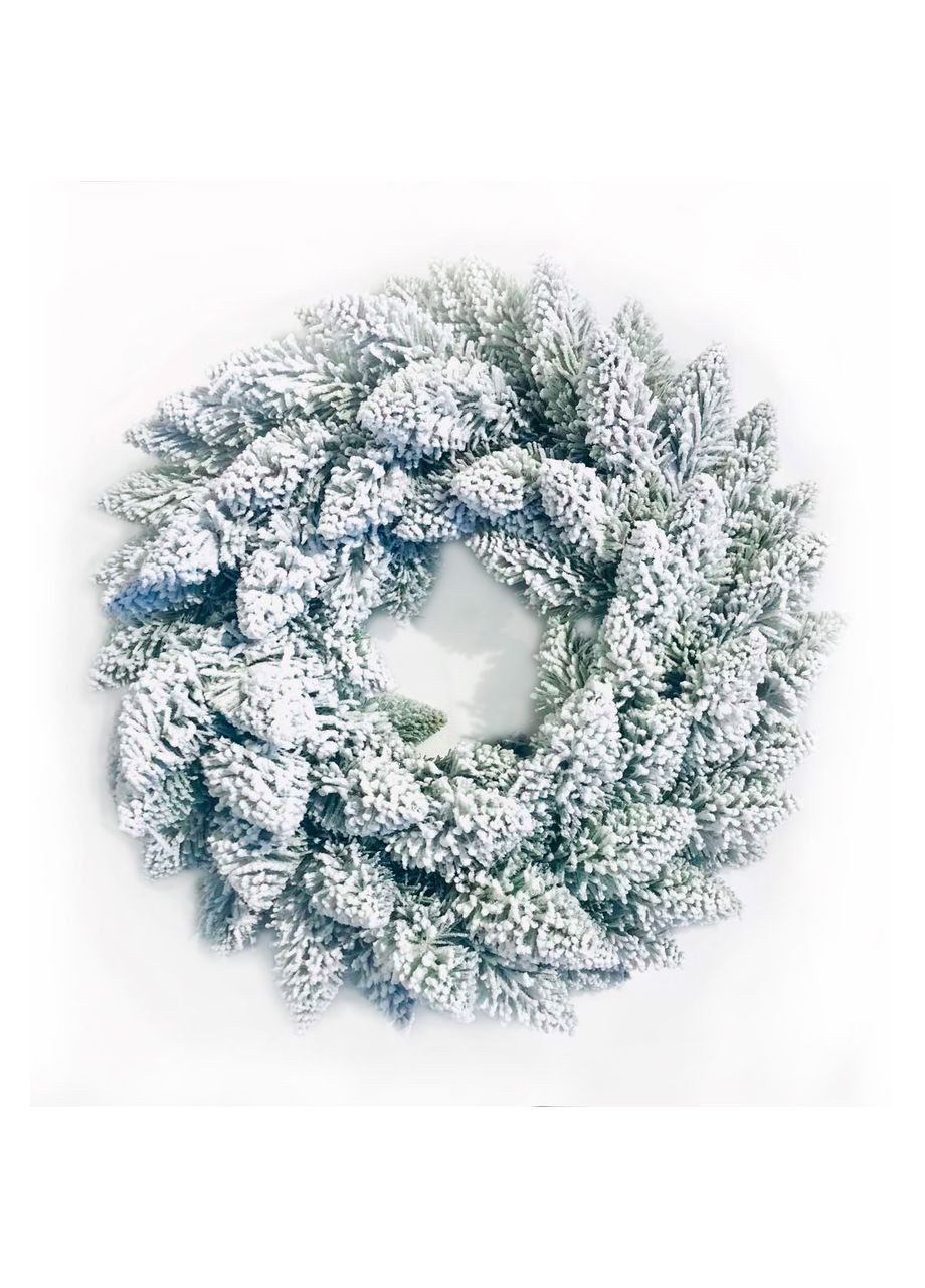 Рождественский венок Elegant из искусственной хвои d-50 см заснеженный HVOYA (328606443)