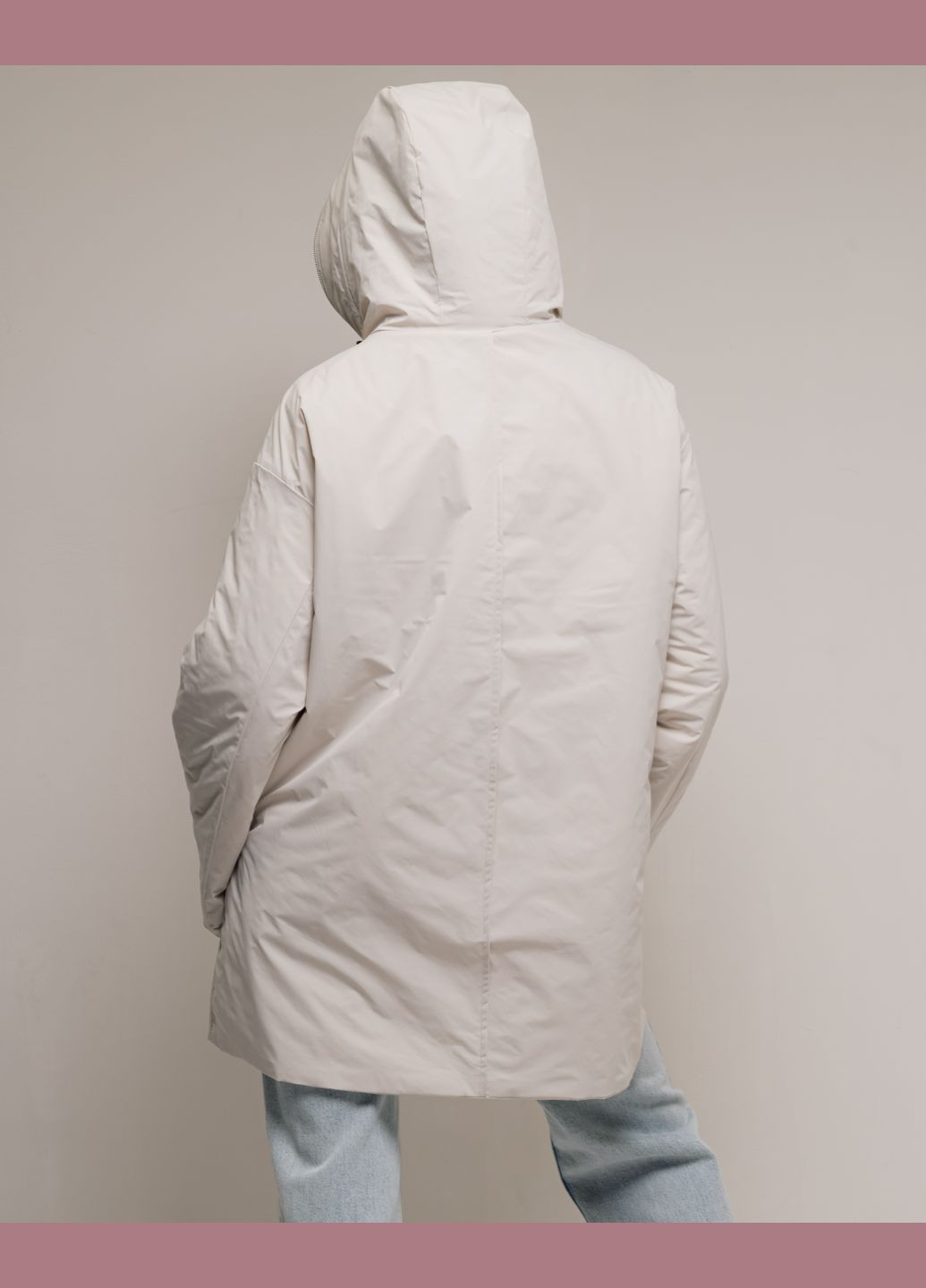 Молочная демисезонная куртка женская двусторонняя Mishele