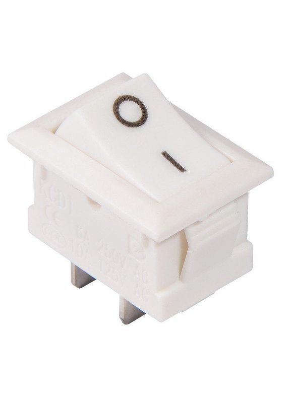 Перемикач клавішний (кнопка) 13*19 мм KCD1-101 White/White A0140040052 Аско-Укрем (346086897)