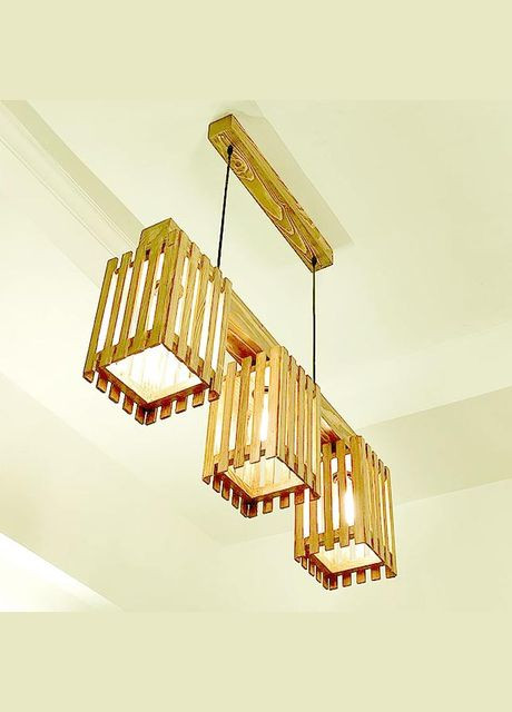 Подвесной светильник из дерева Тамори сиена (ЛЮС-003605) No Brand (328082005)