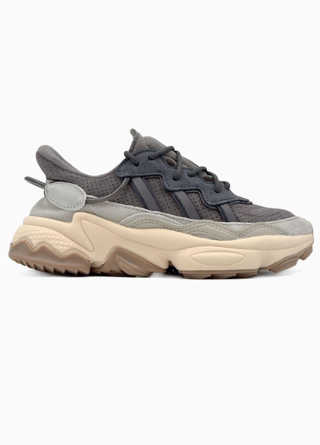 Сірі Осінні кросівки чоловічі і жіночі adidas ozweego grey beige | адідас озвіго сірі бежеві No Brand