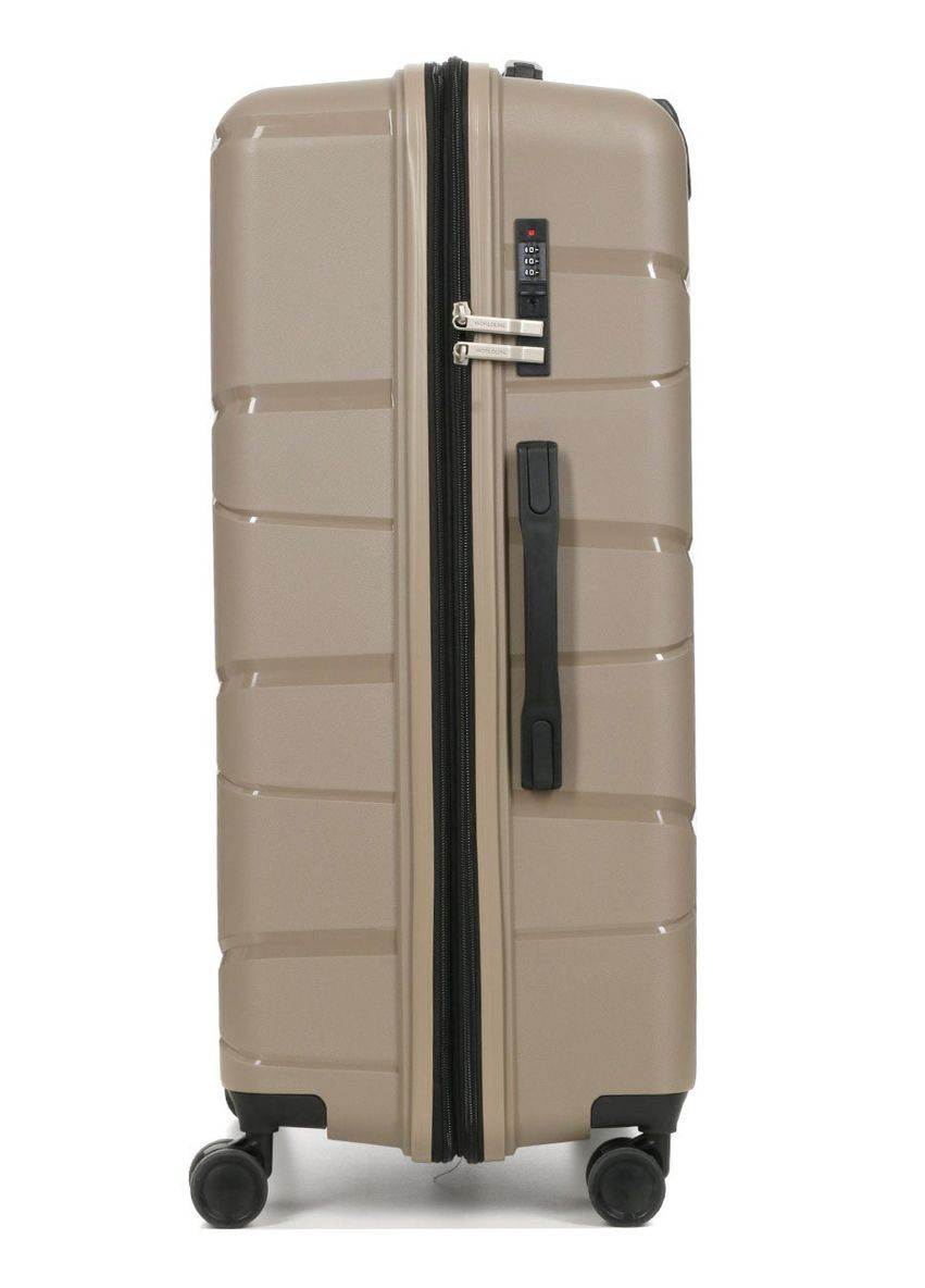 Валіза велика L поліпропілен беж 75х50х31+5см/115л/4.4кг/ 289 WORLDLINE (324802266)