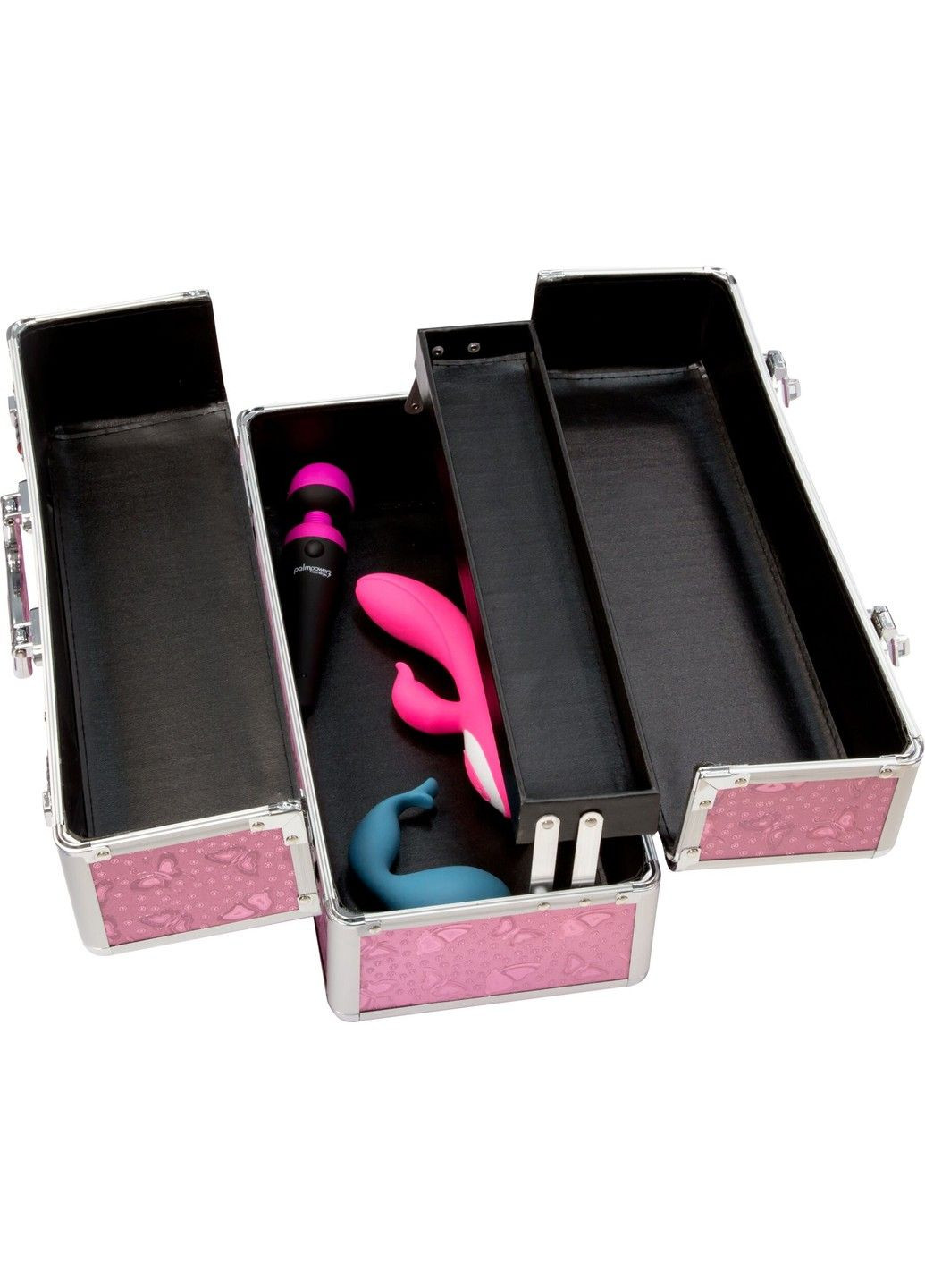 Большой кейс для хранения игрушек секс BMS Factory Large Lokable Vibrator Case Pink кодовый замок футляр PowerBullet (298748229)