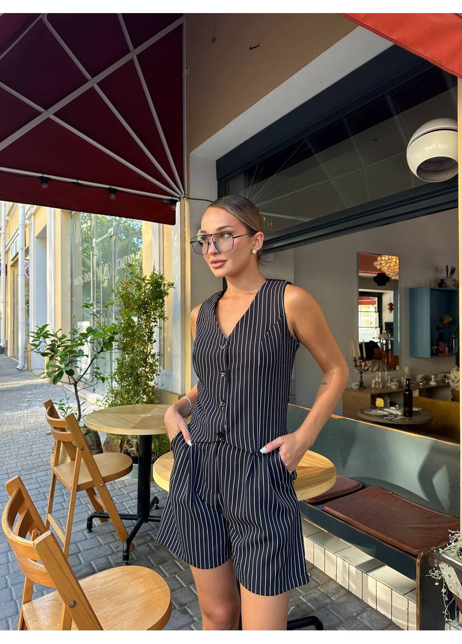 Жіночий костюм шорти + жилет Україна (360548488)