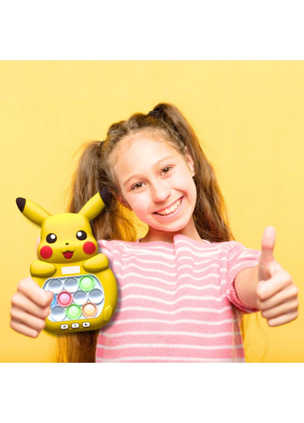 Электронная приставка консоль Quick Push Game приставка игры Pop It Антистресс-тек ток игрушка Пикачу 999 No Brand (365721657)