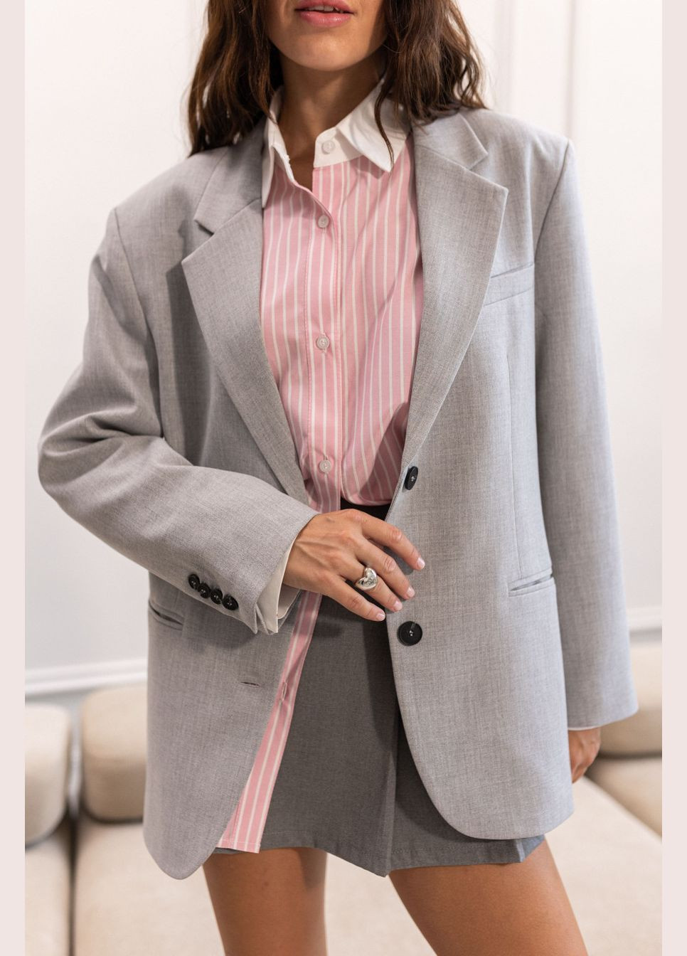 Жакет однобортний прямого крою Twice (302390893)