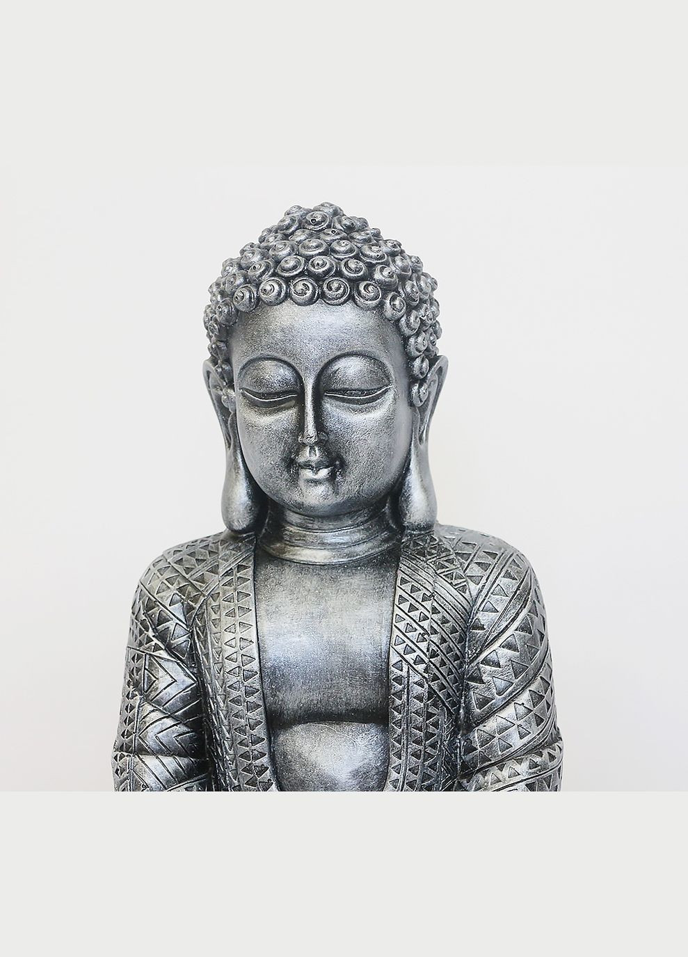 Статуетка Будда полістоун h38 см (СП5113 срібло) Гранд Презент (283039025)