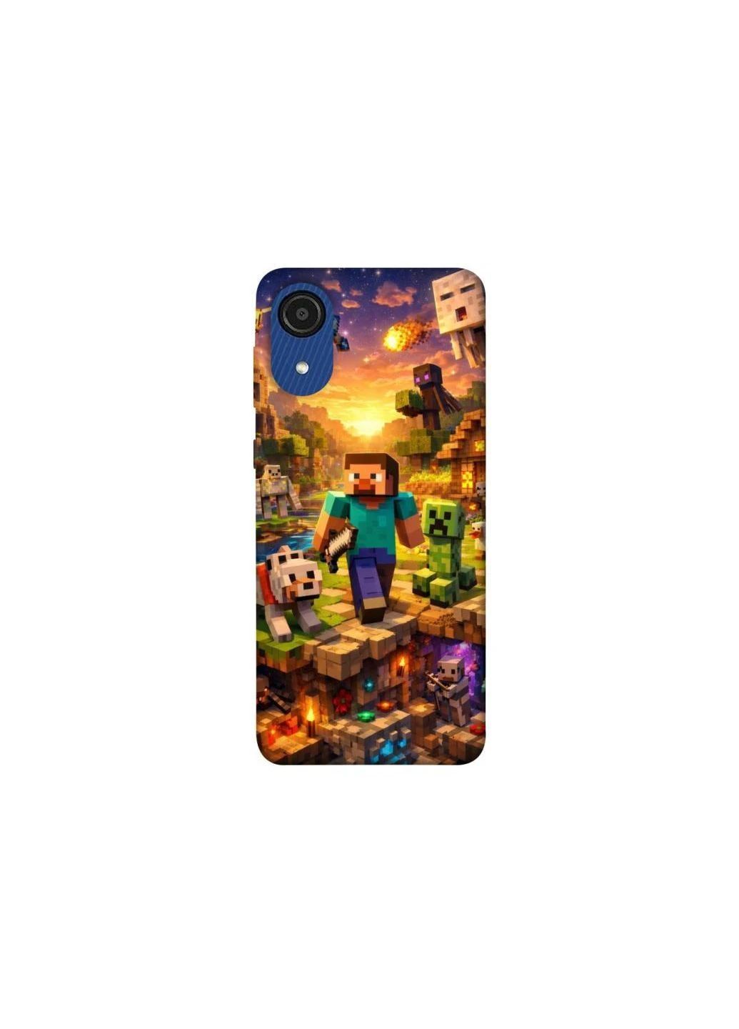 Чохол на Samsung Galaxy A03 Core Minecraft v6 Frontalka (380643950)