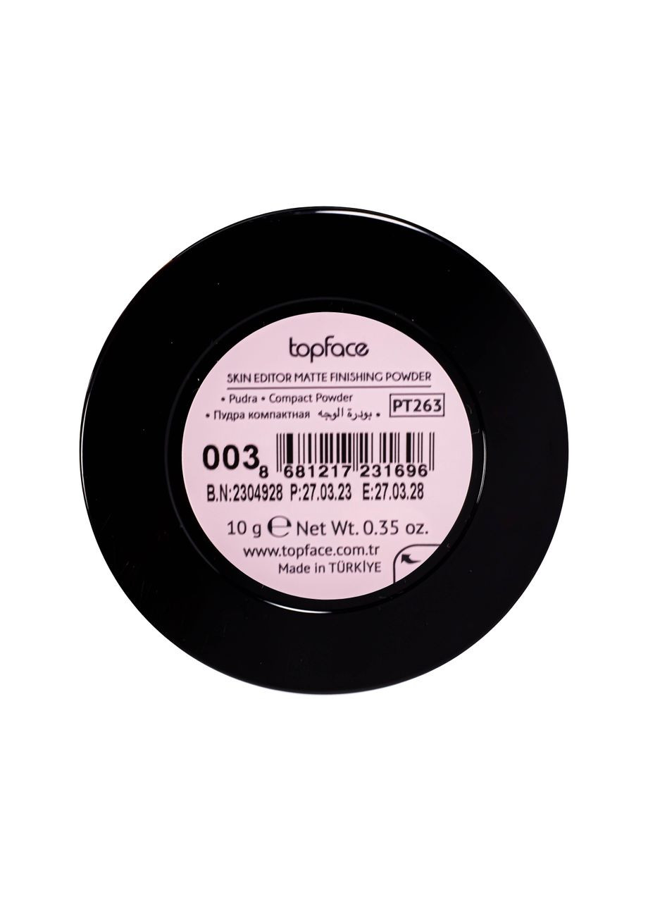 Пудра для обличчя матуюча Skin Editor Matte Finish PT263, № 03 Світло-бежева TopFace (361968978)