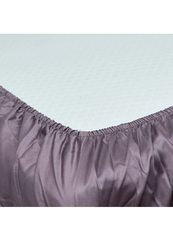 Простыня на резинке Сатин Premium 80х190х25 см (MS-850006821) Moon&Star Velvet Plum (394447931)