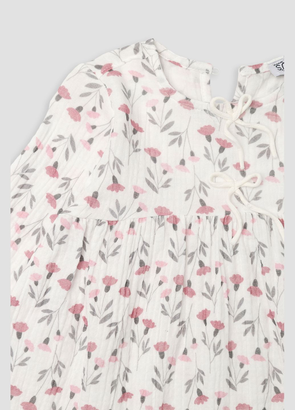 Молочное платье свободного кроя для девочки цвет молочный цб-00270622 Smile (317443239)