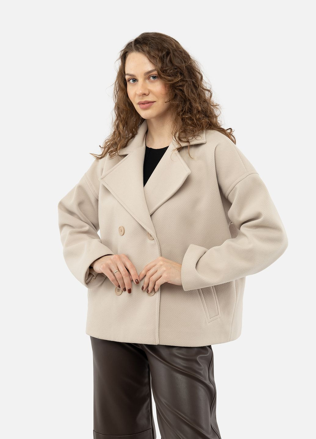 Бежевое демисезонное Женское пальто цвет бежевый CB-00241682 DEPPOT