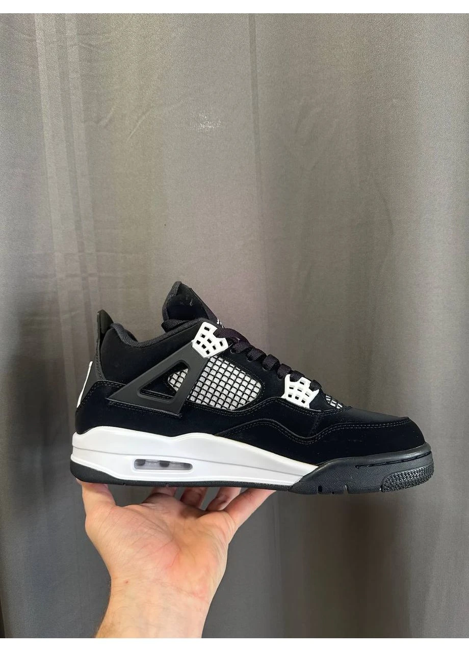 Белые демисезонные кроссовки мужские nike air jordan 4 white thunder найк аир джордан белые No Brand