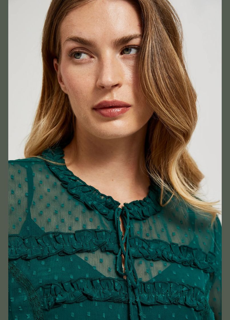 Зелёная блузка женская Moodo