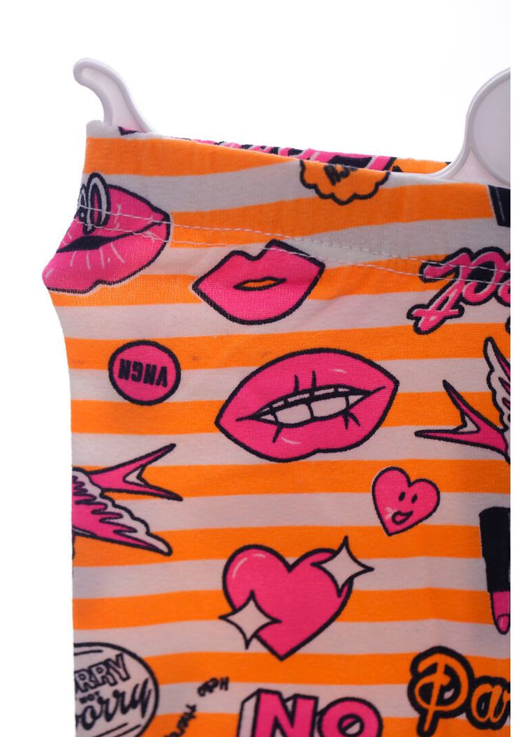 Велосипедки для девочки трикотажные Сердце оранжевый 110 см (37306) BABYKROHA (315721676)