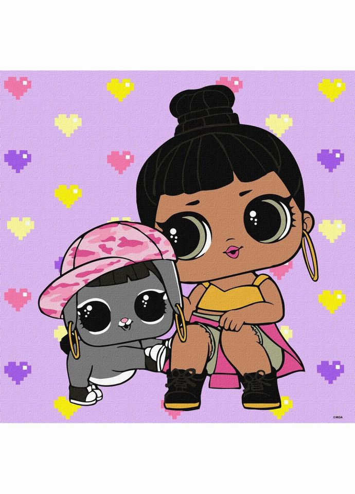 Картина за номерами "L.O.L. Surprise! TroopSurprise Honey Bun With Bunny Hun" KHO6292, 40х40 см IDEYKA (341610096)