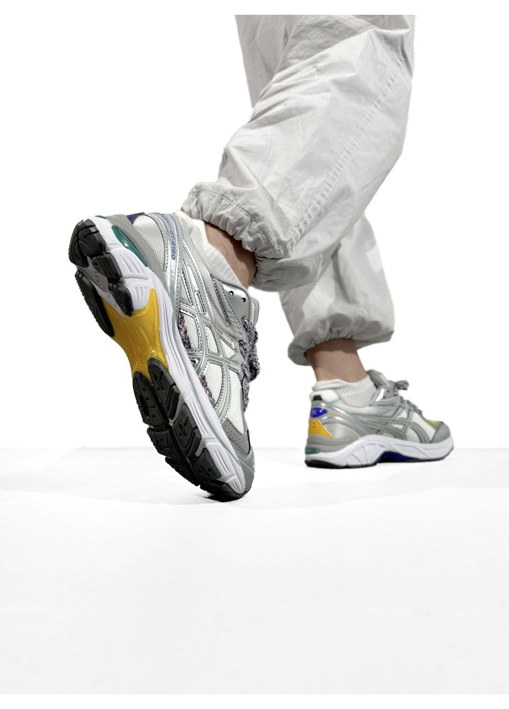 Цветные демисезонные кроссовки мужские asics gt-2160 silver / purple асикс gt-2160 No Brand