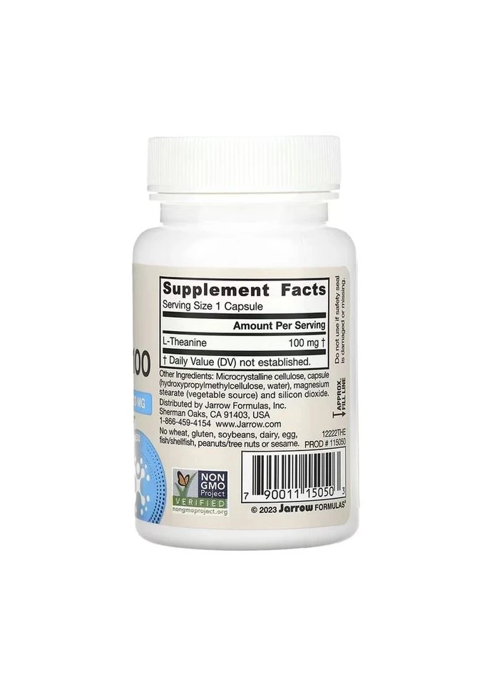 Theanine 100mg - 60 vcaps Jarrow Formulas (381419189)