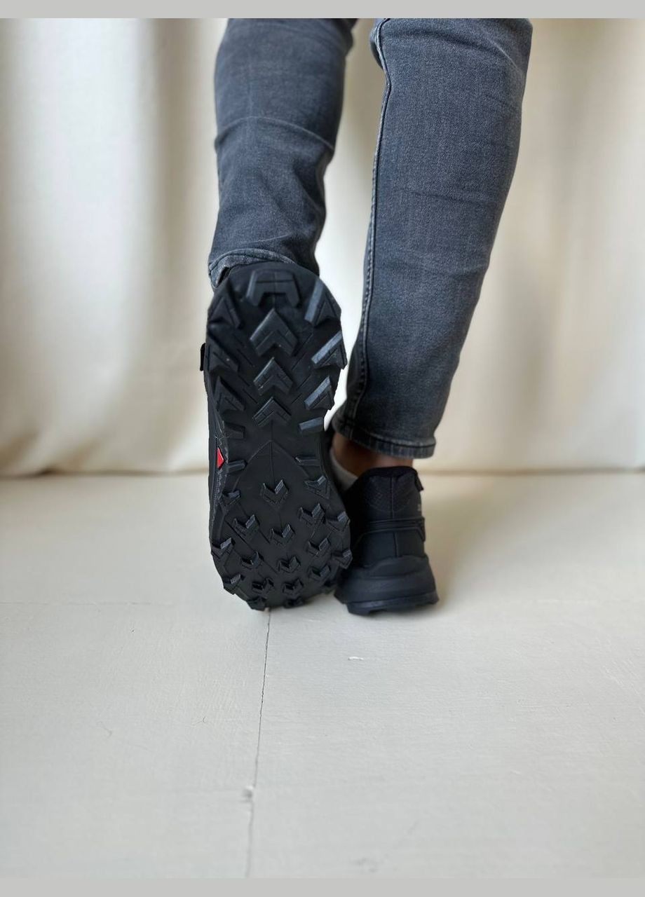 Чорні Зимовий кросівки зимові чоловічі salomon supercross 4 winter black fleece | саломон суперкрос 4 чорні з флісом No Brand