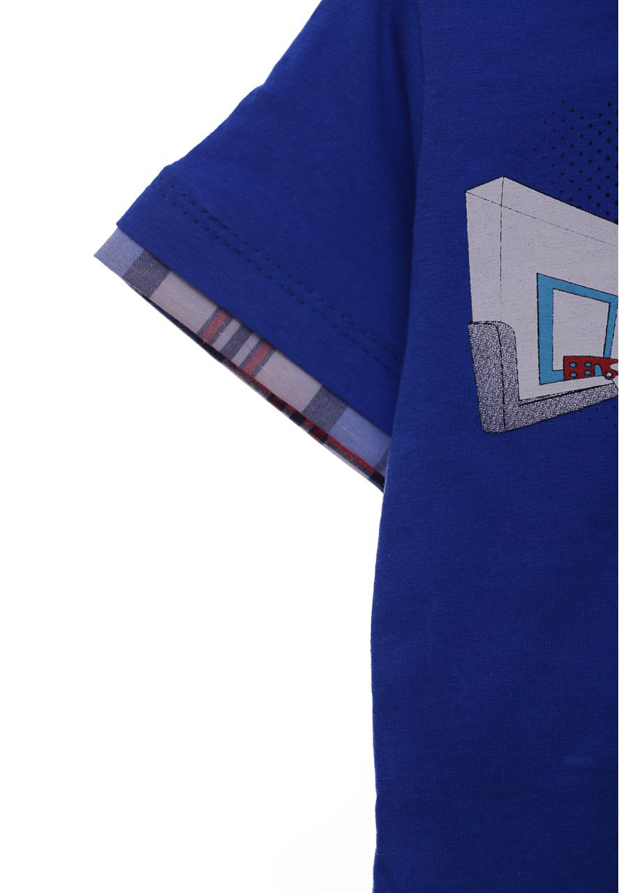 Блакитний літній футболка з шортами для хлопчика трикотажні 32 блакитний 86 см (37821) BABYKROHA