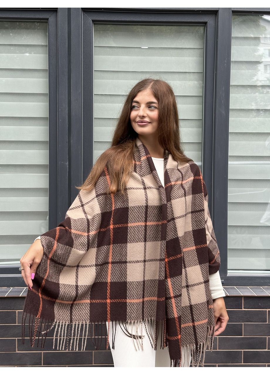 Шарф кашеміровий палантин жіночий в клітинку No Brand (359429678)