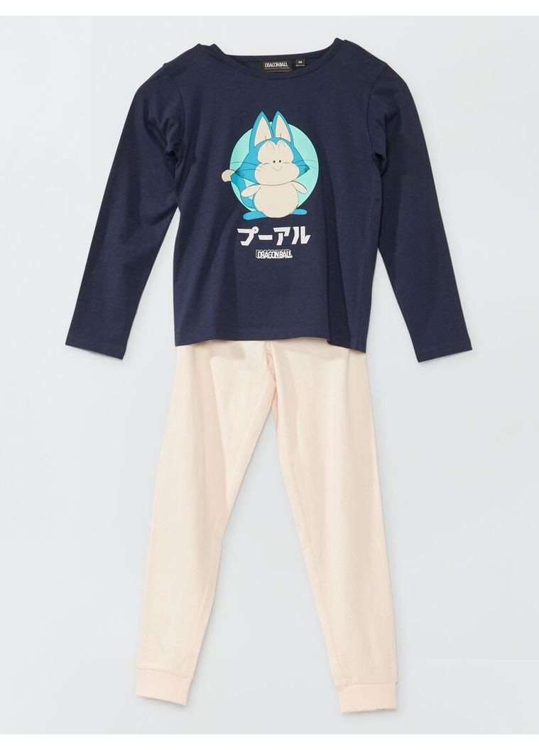 Темно-синя піжама (комплект),темно-синій з принтом, Kiabi