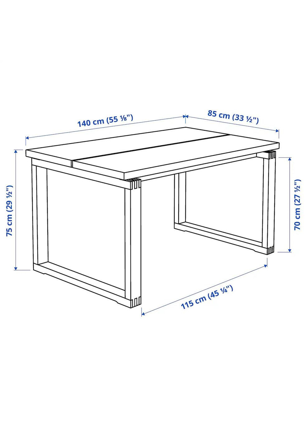 Стіл і 4 стільці ІКЕА MORBYLANGA / ODGER 140х85 см (s99246098) IKEA (278406814)