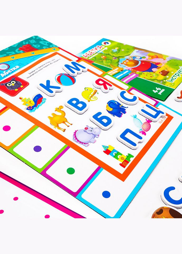 Детская настольная игра "Азбука с магнитной доской" VT5412-01 буквы на магнитах Vladi toys (369786595)