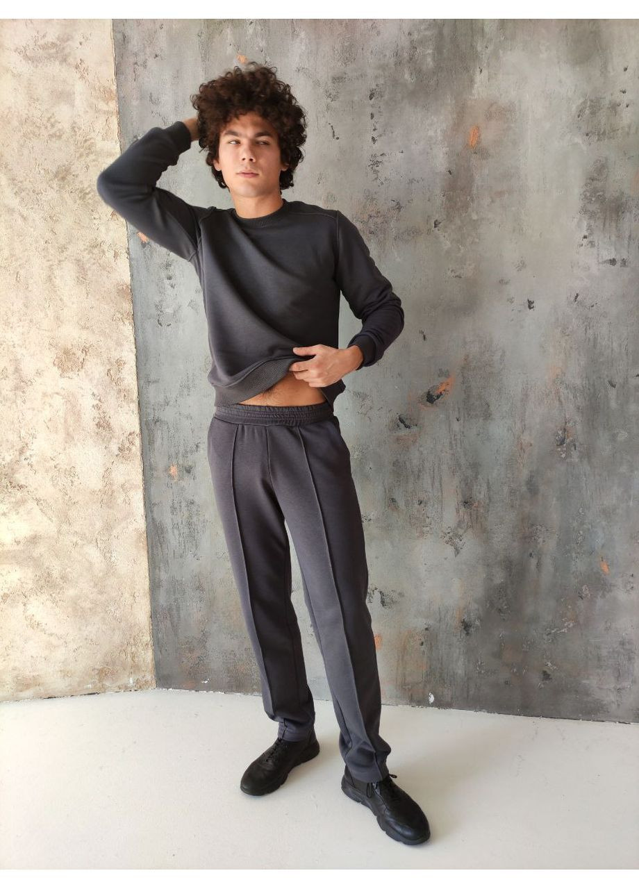 Сірий демісезонний masoli чоловічий костюм напів классика брючний No Brand